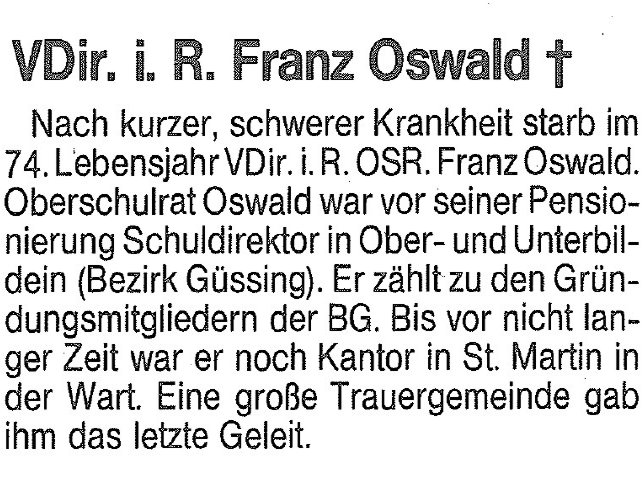St. Martin, Franz Oswald